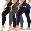 3 Pack Leggings for Women-No See-Through High Waisted Tummy Control Yoga Pants Workout Running Legging view 1
