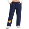TACVASEN Women's Fleece Lined Pants Winter Sherpa Sweatpants Thermal Warm with Pockets Straight Leg Casual Snow Navy S view 1