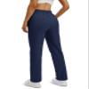 TACVASEN Women's Fleece Lined Pants Winter Sherpa Sweatpants Thermal Warm with Pockets Straight Leg Casual Snow Navy S view 2