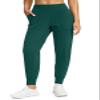 Soothfeel Women's Joggers with Zipper Pockets High Waisted Athletic Workout Yoga Pants Joggers for Women (Peacock Green, L) view 2