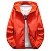 Ymosrh Lightweight Water Resistant Running Hiking Fishing Rain Coats Jacket Windbreaker with Hood Winter Jackets Men Track Skiing Jackets Nice (XXL, Orange) view 1