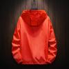 Ymosrh Lightweight Water Resistant Running Hiking Fishing Rain Coats Jacket Windbreaker with Hood Winter Jackets Men Track Skiing Jackets Nice (XXL, Orange) view 3
