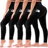 4 Pack Leggings for Women Butt Lift High Waisted Tummy Control No See-Through Yoga Pants Workout Running Leggings view 1