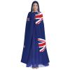 MUFLVDX New Zealand Flag Unisex Hooded Robe Cloak Halloween Cool Cosplay Witch Costume Adults Cloak Party Cape view 2