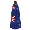 MUFLVDX New Zealand Flag Unisex Hooded Robe Cloak Halloween Cool Cosplay Witch Costume Adults Cloak Party Cape view 4