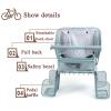 Child Bike Seat,Rear Bicycle Seat for Child,Quick Dismounting Mount Kid Carrier with Non-Slip Armrests Protective Netand Pedals Padded Seat Belt for Adult Bike Beach Cruiser Bab'y Safety Seats, A view 3