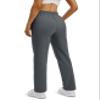 TACVASEN Womens Fleece Lined Pants Thermal Winter Sherpa Sweatpants with Pockets High Waisted Joggers Cotton Lounge Dark Grey XL view 2