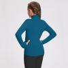 baleaf Girls Long Sleeve Shirts Fleece Jacket Fall Half Zip Pullover Kids Sweatshirts Athletic Thermal Top Navy Blue XS view 2