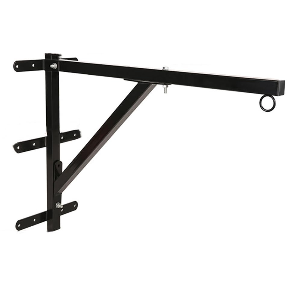 UPWONEA Professional Boxing Sandbag Wall Rack, Wall-Mounted Sandbag Hanger, Indoor Sandbag Hanger, Metal Sandbag Rack with Strong Load-Bearing Capacity, Triangular Support,L