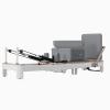 Foldable Pilates Reformer, Pilates Machine, Aluminum Pilates Reformer Machine for Home and Studio, Foldable Exercise Strength Training Machine (White) view 1