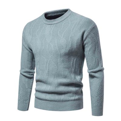 Muscularfit Mens Sweaters Slim Fit Long Sleeve Knitted Sweaters Lightweight Crewneck Sweater Casual Knitted Pullover Sweaters Men's Sweaters Cardigan Light Blue L