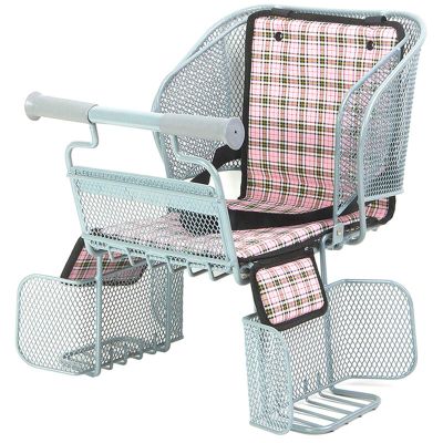 Child Bike Seat,Rear Bicycle Seat for Child,Quick Dismounting Mount Kid Carrier with Non-Slip Armrests Protective Netand Pedals Padded Seat Belt for Adult Bike Beach Cruiser Bab'y Safety Seats, B