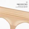 INLYRIC Women's Inbarely Soft Thong - High Waisted Tagless Smooth Stretch Underwear Ultra-soft No Show Ladies Panties 3 Pack Wheat (3pack) X-Small view 4