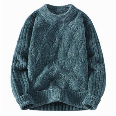 Muscularfit Men Sweaters Fall Winter Fashion Ribbed Knit Long Sleeve Sweater Slim Fit Crewneck Knitted Sweater Loose Pullover Prime of Day Deals Today 2024 Plus Size Sweaters Green L