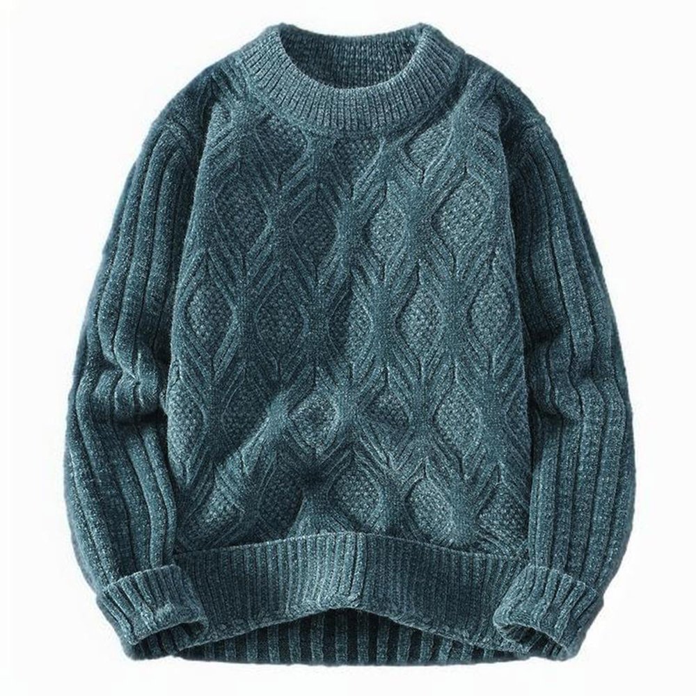 Muscularfit Men Sweaters Fall Winter Fashion Ribbed Knit Long Sleeve Sweater Slim Fit Crewneck Knitted Sweater Loose Pullover Prime of Day Deals Today 2024 Plus Size Sweaters Green L