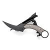 OOULORE Fixed Blade Knife, D2 Steel Blade and G10 Handle, Utility Claw EDC Knife for Outdoor Survival Hiking Camping with Kydex Sheath OK1220 (Sand) view 4