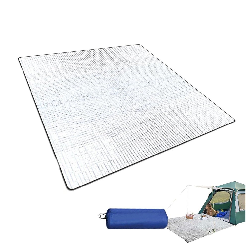 200 X 200 cm Camping Mat - Waterproof Tent Bed Tent Pad,Portable Foam Foil Double-Sided Aluminum Film with Storage Bag for Picnic Travel Outdoor Traveling Hiking Camping, 7mm Thick(1.2 x 2m)