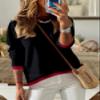 Dokotoo Sweaters for Women Solid Color Crewneck Spring Fashion 2026 Womens Long Sleeve Sweater Outfits Casual Knit Trendy Pullover Tops Clothes Black Medium view 2