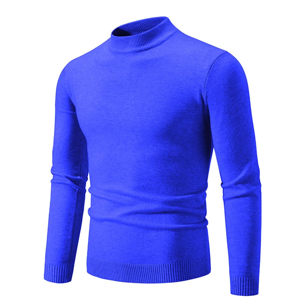 Muscularfit Mens Sweaters Slim Fit Plain Long Sleeve Lightweight Knitted Sweater Casual Fashion Knitted Pullover Fall Clothes Big Deal Days Plus Size White Sweater Blue XL