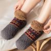 Adult Winter Soft Fuzzy Warm Floor Socks Cozy Indoor Non Slip Socks with Grips Fleece Lined Thermal Home Slipper Socks view 2
