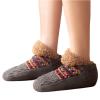Adult Winter Soft Fuzzy Warm Floor Socks Cozy Indoor Non Slip Socks with Grips Fleece Lined Thermal Home Slipper Socks view 3