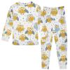 ALAZA Cartoon Yellow Blue Owl 2 Piece Pajama Set Long Sleeve Top and Pants Sleepwear Unisex 24M view 3