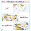 ALAZA Cartoon Yellow Blue Owl 2 Piece Pajama Set Long Sleeve Top and Pants Sleepwear Unisex 24M view 4