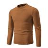 Muscularfit Men's Lightweight Sweaters Pullover Long Sleeve Knitted Pullover Sweaters Casual Fashion Plain Knitwear Sweaters Men Knit Sweater Orange XL view 1