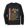 Aries Shirt Top 10 Rules Of Aries Birthday Long Sleeve T-Shirt view 1