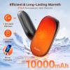 EasyAcc Electric Hand Warmers Rechargeable, 2 Pack 10000mAh + 18Hrs Warmth + Up to 131 + UL Certified + Fast Heating + 3 Settings, Pocket Heaters for Golf Raynauds Camping, Gifts for Women Man view 2