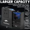 HAWKHONOR Gun Safe For Handgun, Gun Case, Biometric Slider HandgunSafe for Nightstand, Bedside, Pistol Safe For Desk, Car, Truck - with Fingerprint, PIN Code, Key Access view 2