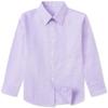 SANGTREE Boys 100% Cotton Oxford Shirt Regular Fit Button Down Collar Shirts Long Sleeve Formal Shirts with Pocket,Purple,12-13Y view 1