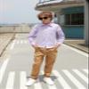 SANGTREE Boys 100% Cotton Oxford Shirt Regular Fit Button Down Collar Shirts Long Sleeve Formal Shirts with Pocket,Purple,12-13Y view 3