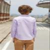 SANGTREE Boys 100% Cotton Oxford Shirt Regular Fit Button Down Collar Shirts Long Sleeve Formal Shirts with Pocket,Purple,12-13Y view 4