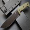 Eafengrow EF148 Fixed Blade Knife AUS-10 Steel Blade Two Tone Micarta Handle Full Tang EDC Straight Knife for Camping Bushcraft Adventure Ranches(Green) view 2