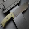 Eafengrow EF148 Fixed Blade Knife AUS-10 Steel Blade Two Tone Micarta Handle Full Tang EDC Straight Knife for Camping Bushcraft Adventure Ranches(Green) view 3