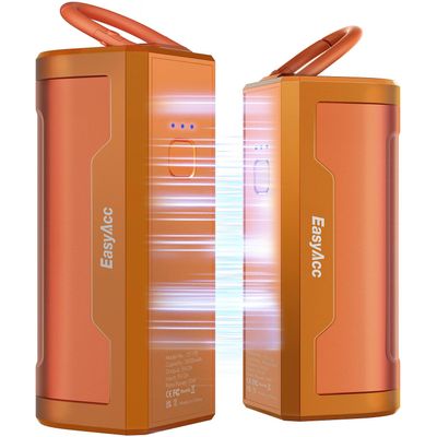 EasyAcc Hand Warmers Rechargeable 2 Pack, 10000mAh Magnetic Hand Warmers, 18Hrs Long Heating, with Camping Hook, Pocket Size, Gifts for Christmas, Camping