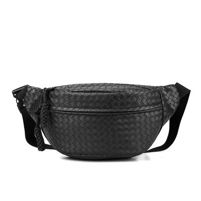 lack woven texture Fanny pack-stylish and durable, essential for daily travel