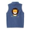 Toddler Baby Boy Girl Polar Fleece Vest Jacket Full-Zip Sleeveless Cartoon Animals Print Warm (Blue, 12-18 Months) view 2
