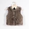 Toddler Girls Faux Fur Vest Fleece Jacket Warm Sleeveless Coat Winter Fall Fuzzy Vest Coat Children (Brown, 5-6 Years) view 3