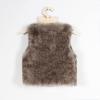 Toddler Girls Faux Fur Vest Fleece Jacket Warm Sleeveless Coat Winter Fall Fuzzy Vest Coat Children (Brown, 5-6 Years) view 4