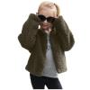 Baby Girls Faux Fur Coat Open Front Cardigan Toddler Kids Winter Fleece Jacket Warm Outwear (Green, 5-6 Years) view 1