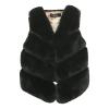 Girls Faux Fur Outwear Coat Jacket Vest Cute Warm Winter Toddler Girls Sleeveless Fleece Gilet (Black, 4-5 Years) view 1