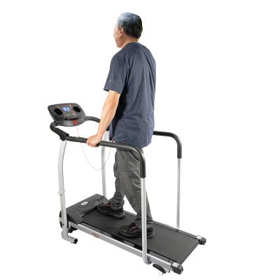 Walking Treadmill for Senior, Foldable Recovery Fitness Exercise Machine w/Long Handrail, Tread Mill w/Heart Rate Monitoring and LCD Display & Cup Holder