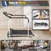 Walking Treadmill for Senior, Foldable Recovery Fitness Exercise Machine w/Long Handrail, Tread Mill w/Heart Rate Monitoring and LCD Display & Cup Holder view 2
