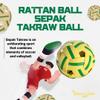 UNCLEJUM Rattan Ball Sepak Takraw Ball, Kick Volleyball, Thai Sport, Size 5 Inches view 3