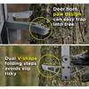 Sebnux Aluminum Hunting Climbing Stick Lightweight Hunting Climbing Step Non-Slip Tree Climbing Stick with Fold Up Steps (4, 18 Inch) view 3