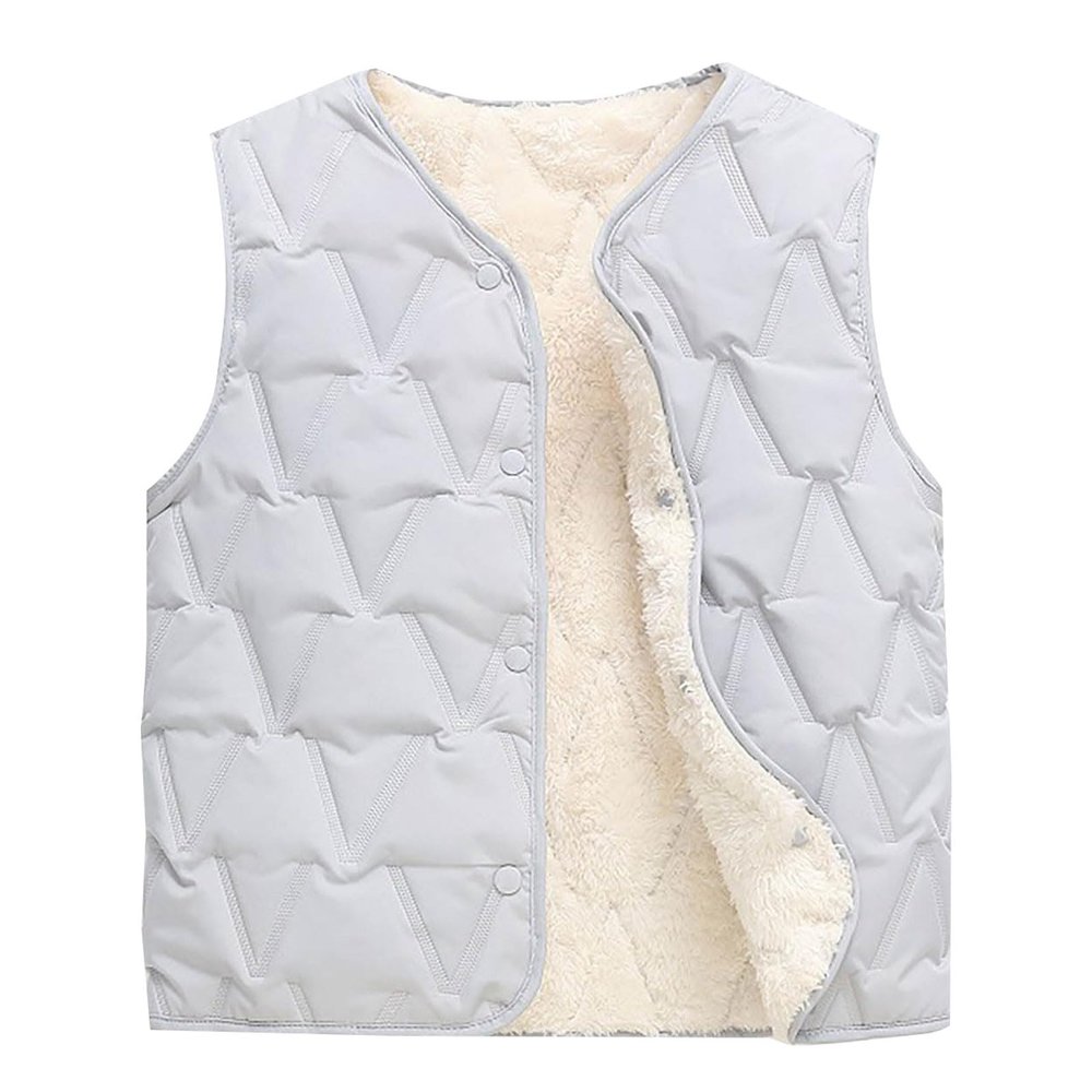 Boys Girls Puffer Fleece Lined Vest Toddler Winter Coat Warm Sleeveless Lightweight Jacket Waistcoat (Blue, 3-4 Years)