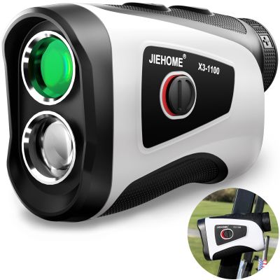 Golf Rangefinder with Slope 7X Magnification 1100 Yards Range Finder Golfing with Magnet Rechargeable Laser Range Finders Flag Pole Locking Vibration Rangefinder for Tournament Legal