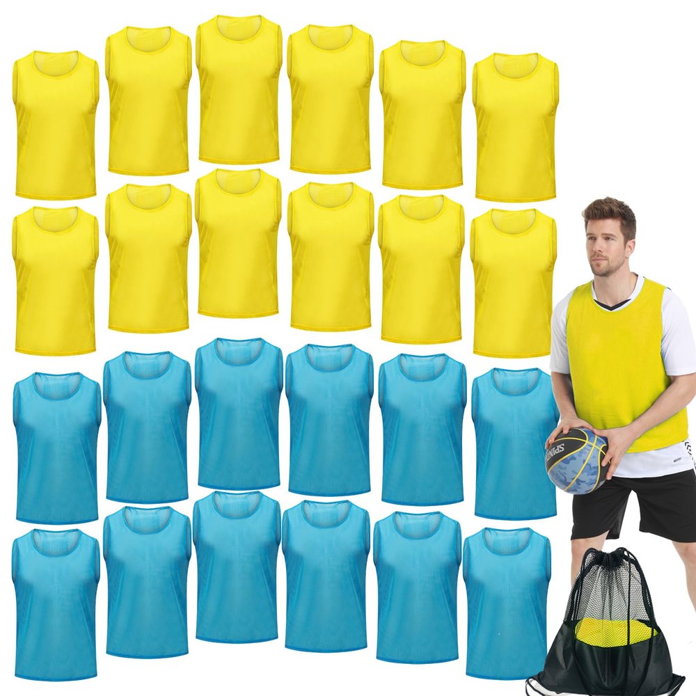 Antoyo Soccer Pinnies Youth with Numbers Scrimmage Team Pinnies Practice Vests Pinnies Jerseys for Basketball Soccer Football Bibs for Youth Adult